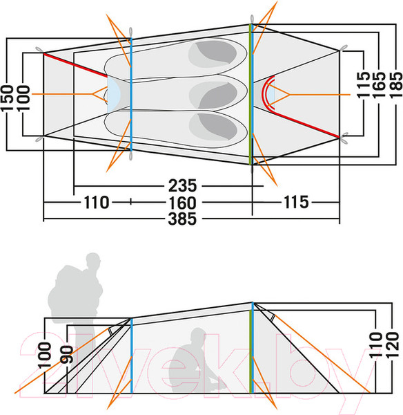 Изображение товара Палатка Tatonka Gargia 3 / 2604.332 (Stone Grey Olive)