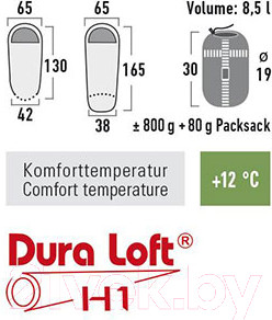 Изображение товара Спальный мешок High Peak Impala Vario / 23044 (зеленый/лайм)