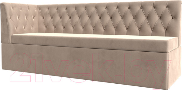 Изображение товара Скамья кухонная мягкая Лига Диванов Маркиз левая (велюр бежевый)