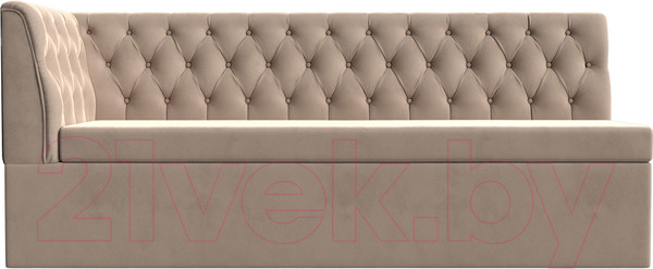 Изображение товара Скамья кухонная мягкая Лига Диванов Маркиз левая (велюр бежевый)
