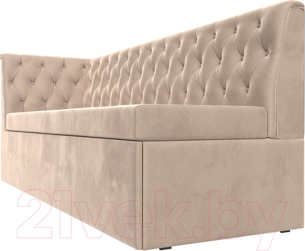Изображение товара Скамья кухонная мягкая Лига Диванов Маркиз левая (велюр бежевый)