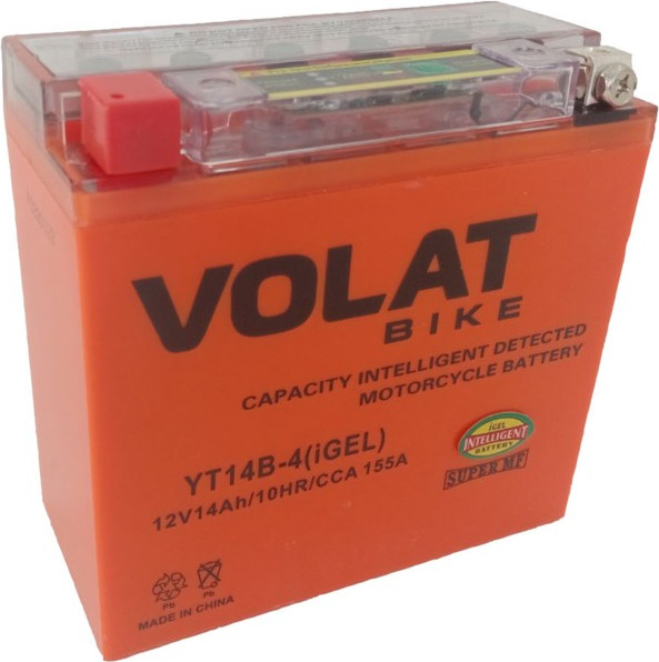 Изображение товара Мотоаккумулятор VOLAT YT14B-4 MF L+ (14 А/ч)