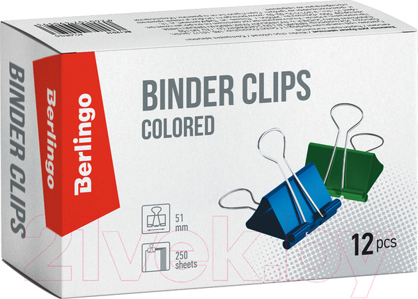 Изображение товара Зажим для бумаги Berlingo BC1251f (12шт)