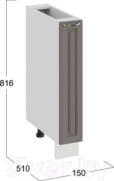 Изображение товара Шкаф карго ТриЯ Бьянка 1Н15К (белый/дуб серый)