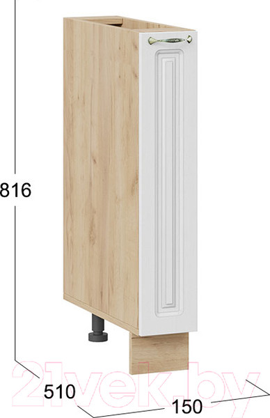 Изображение товара Шкаф карго ТриЯ Бьянка 1Н15К (дуб крафт золотой/дуб белый)