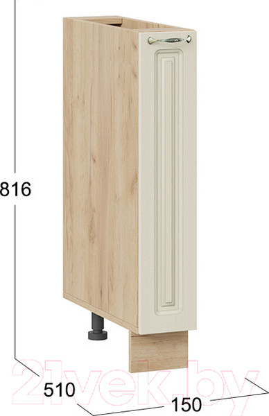 Изображение товара Шкаф карго ТриЯ Бьянка 1Н15К (дуб крафт золотой/дуб ваниль)