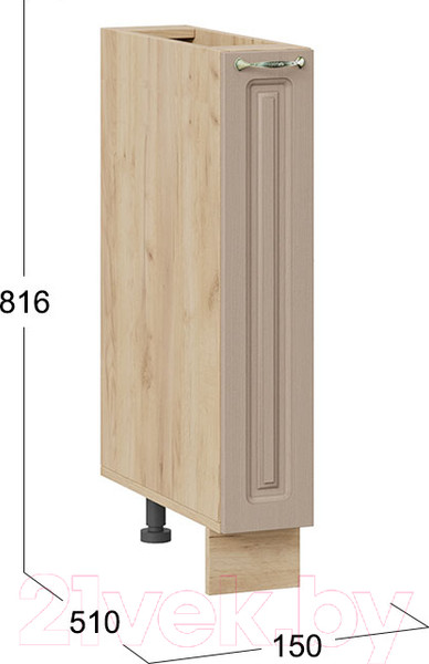 Изображение товара Шкаф карго ТриЯ Бьянка 1Н15К (дуб крафт золотой/дуб кофе)