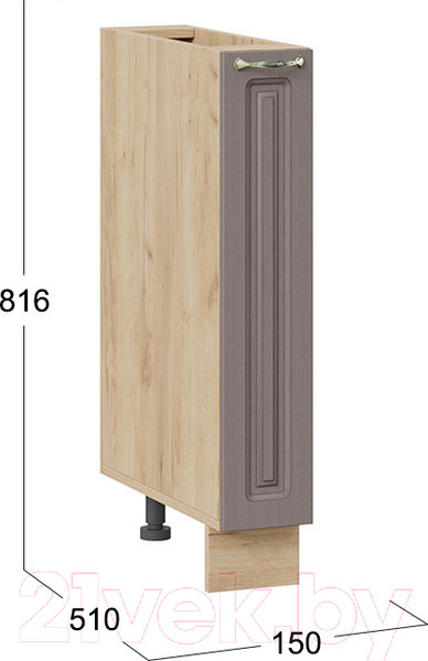 Изображение товара Шкаф карго ТриЯ Бьянка 1Н15К (дуб крафт золотой/дуб серый)