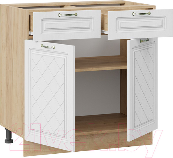 Изображение товара Шкаф-стол кухонный ТриЯ Бьянка 1Н8Я1 (дуб крафт золотой/дуб белый)