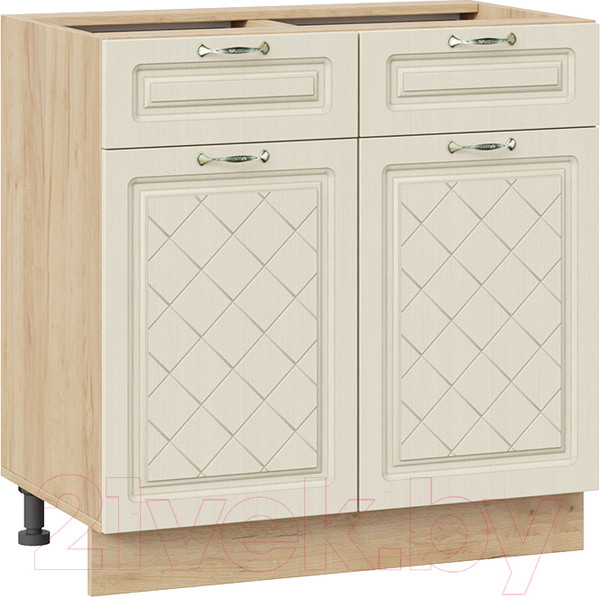 Изображение товара Шкаф-стол кухонный ТриЯ Бьянка 1Н8Я1 (дуб крафт золотой/дуб ваниль)