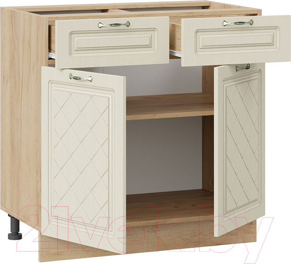 Изображение товара Шкаф-стол кухонный ТриЯ Бьянка 1Н8Я1 (дуб крафт золотой/дуб ваниль)
