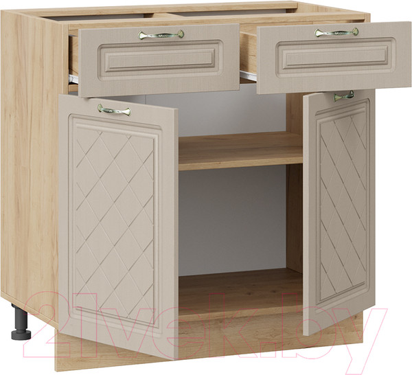 Изображение товара Шкаф-стол кухонный ТриЯ Бьянка 1Н8Я1 (дуб крафт золотой/дуб кофе)