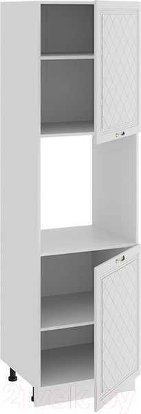 Изображение товара Шкаф-пенал кухонный ТриЯ Бьянка 1П6 (белый/дуб белый)