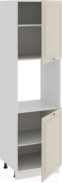 Изображение товара Шкаф-пенал кухонный ТриЯ Бьянка 1П6 (белый/дуб ваниль)