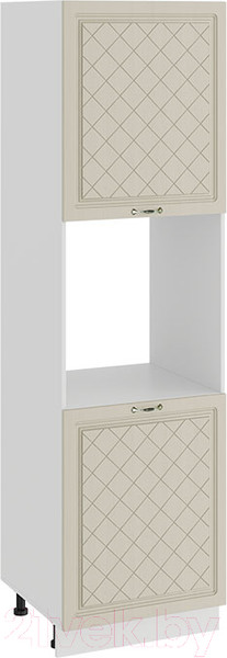 Изображение товара Шкаф-пенал кухонный ТриЯ Бьянка 1П6 (белый/дуб ваниль)