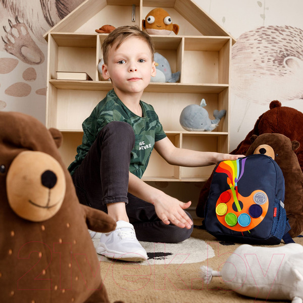 Изображение товара Школьный рюкзак Grizzly RS-374-2 (синий)