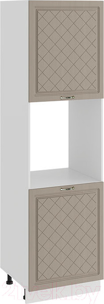 Изображение товара Шкаф-пенал кухонный ТриЯ Бьянка 1П6 (белый/дуб кофе)