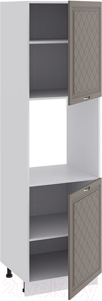 Изображение товара Шкаф-пенал кухонный ТриЯ Бьянка 1П6 (белый/дуб серый)