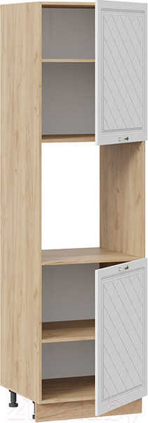 Изображение товара Шкаф-пенал кухонный ТриЯ Бьянка 1П6 (дуб крафт золотой/дуб белый)