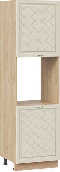 Изображение товара Шкаф-пенал кухонный ТриЯ Бьянка 1П6 (дуб крафт золотой/дуб ваниль)