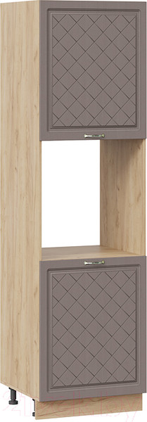 Изображение товара Шкаф-пенал кухонный ТриЯ Бьянка 1П6 (дуб крафт золотой/дуб серый)