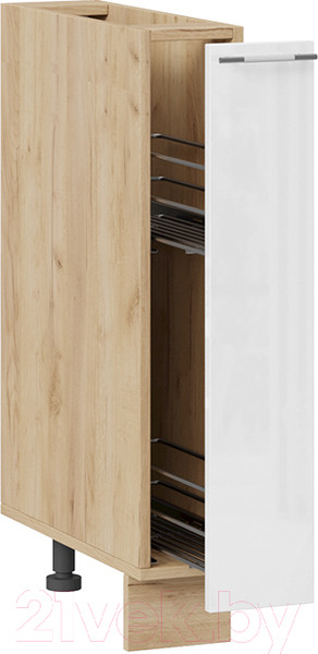 Изображение товара Шкаф карго ТриЯ Весна 1Н15К (дуб крафт золотой/белый глянец)