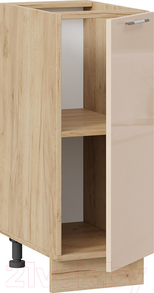 Изображение товара Шкаф-стол кухонный ТриЯ Весна 1Н3 (дуб крафт золотой/ваниль глянец)