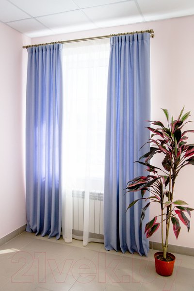Изображение товара Шторы Decoretto Канвас небесный КН-K10 (150x260 голубой)