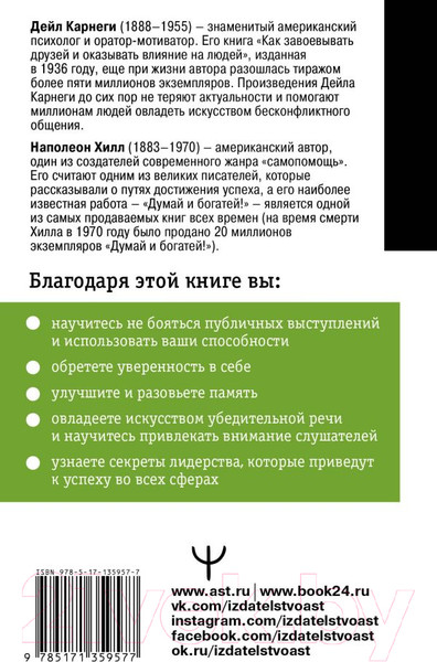 Изображение товара Книга АСТ Общайся так, чтобы тебя слышали, слушали и слушались! (Карнеги Д., Хилл Н.)
