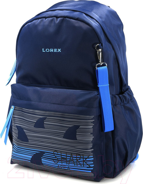 Изображение товара Школьный рюкзак Lorex Ergonomic M12 Shark In Dark LXBPM12-SD (синий)
