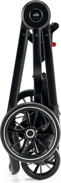 Изображение товара Детская универсальная коляска Cam Milano 2 в 1 / ART978-T552+ART805T-V99S (синие полосы/матовый серый)