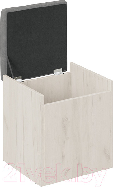 Изображение товара Банкетка ТриЯ Форест (дуб крафт белый/велюр серый)