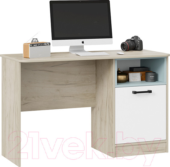 Изображение товара Письменный стол ТриЯ Оливер тип 1 (дуб крафт серый/белый/серо-голубой)