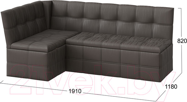 Изображение товара Уголок кухонный мягкий ТриЯ Домино исп.2 (кашемир коричневый)