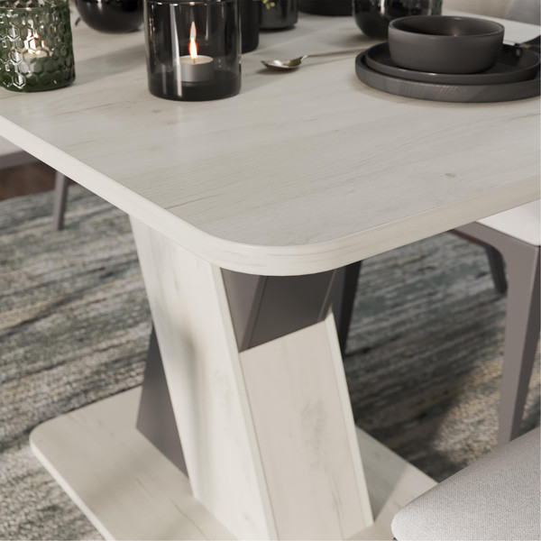 Изображение товара Обеденный стол ТриЯ Люксембург тип 3 (дуб крафт белый/серый)