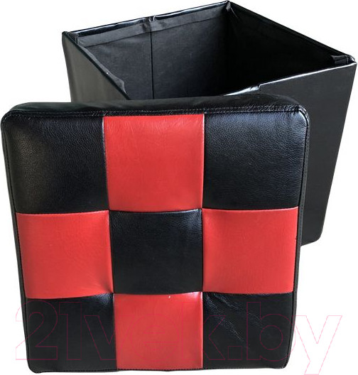 Изображение товара Пуф Асмана 5 (кожзам шахматы красные)