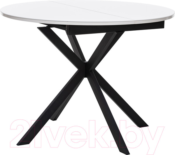 Изображение товара Обеденный стол Импэкс Leset Капри (черный/стекло белое)