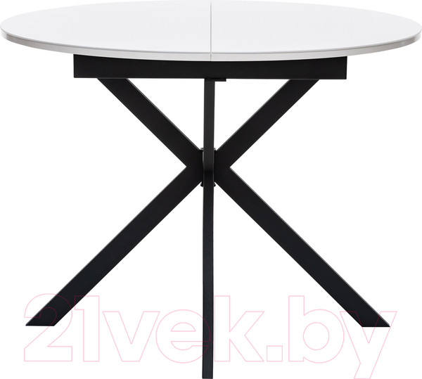 Изображение товара Обеденный стол Импэкс Leset Капри (черный/стекло белое)