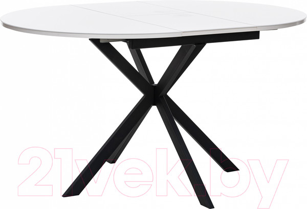 Изображение товара Обеденный стол Импэкс Leset Капри (черный/стекло белое)