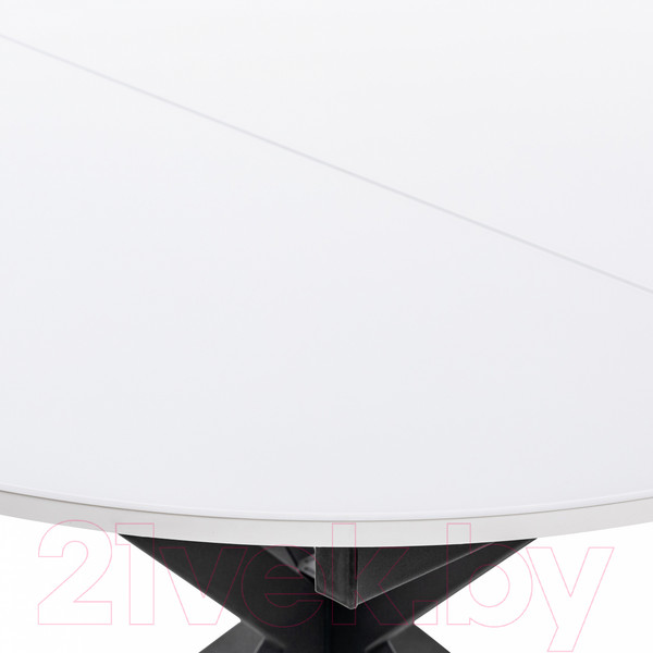 Изображение товара Обеденный стол Импэкс Leset Капри (черный/стекло белое)