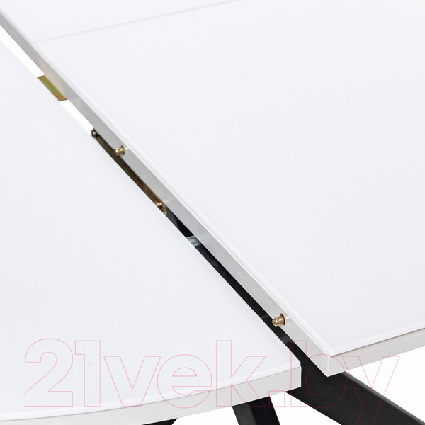 Изображение товара Обеденный стол Импэкс Leset Капри (черный/стекло белое)