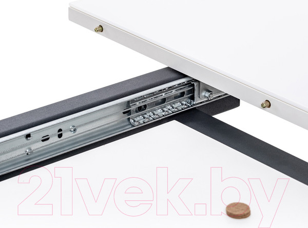 Изображение товара Обеденный стол Импэкс Leset Капри (черный/стекло белое)