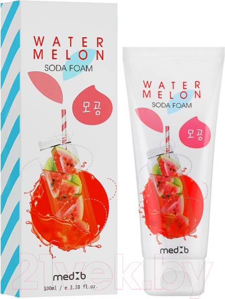 Изображение товара Пенка для умывания Med B Watermelon Soda Foam с экстрактом арбуза (100мл)