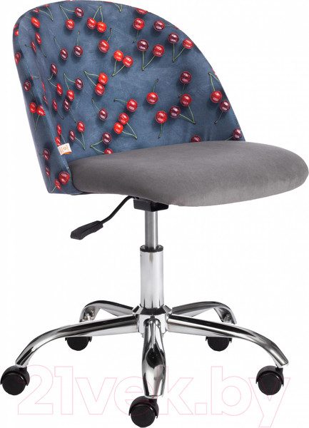 Изображение товара Кресло офисное Tetchair Melody (ткань/флок, серый/Botanica 08 Cherry/29)