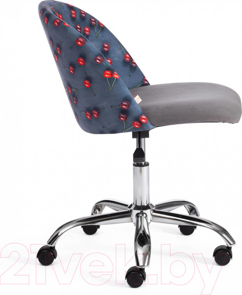 Изображение товара Кресло офисное Tetchair Melody (ткань/флок, серый/Botanica 08 Cherry/29)
