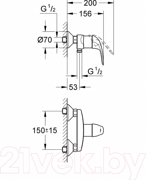 Изображение товара Смеситель GROHE Euroeco 32740000