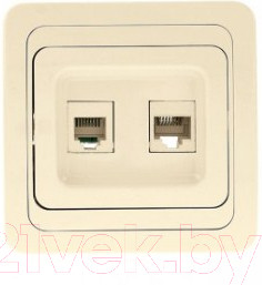Изображение товара Розетка EKF Лондон RJ-45+Phone (бежевый)