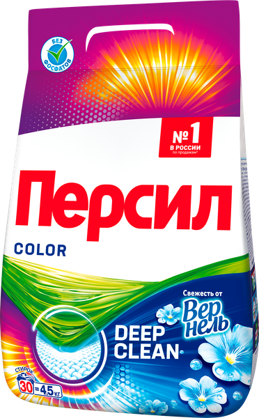 Изображение товара Стиральный порошок Персил 360° Complete Solution Color Свежесть от Vernel (4.5кг)