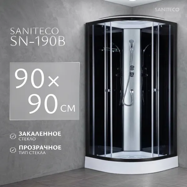 Изображение товара Душевая кабина Saniteco SN-190B (90x90)