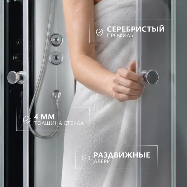 Изображение товара Душевая кабина Saniteco SN-190B (90x90)